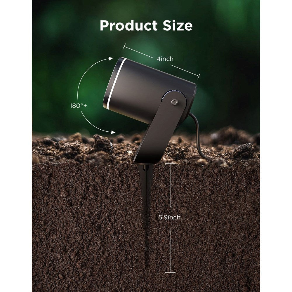 Govee Outdoor Spotlights med 2 stk. - Montering: Væg / Jorden - Sort