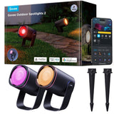 Govee Outdoor Spotlights med 2 stk. - Montering: Væg / Jorden - Sort