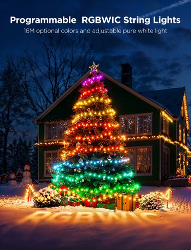 Govee julelysstreng innendørs/utendørs LED - 20M - Grønn