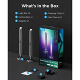 Govee Smart Gaming Light Bars Pro - Tresidet Design - Gennemsigtig / Metal