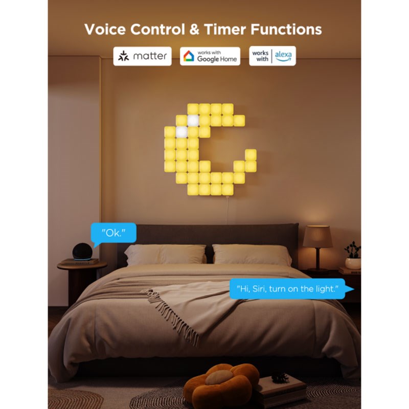 Govee Mini Panel Lights - 10 stk. - Hvid