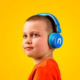 Niceboy Hive Kiddie On-Ear Bluetooth-hodetelefoner for barn m. Sound Limiter - Blå