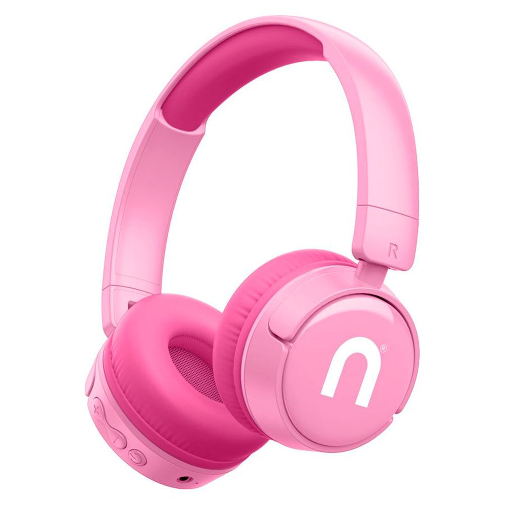 Niceboy Hive Kiddie On-Ear Bluetooth-hodetelefoner for barn m. Sound Limiter - Rosa
