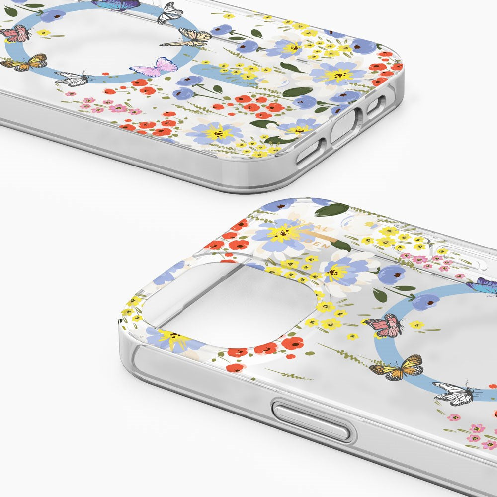 iPhone 16e / 15 / 14 / 13 iDeal Of Sweden Clear Case - MagSafe-kompatibel - Artistic Garden