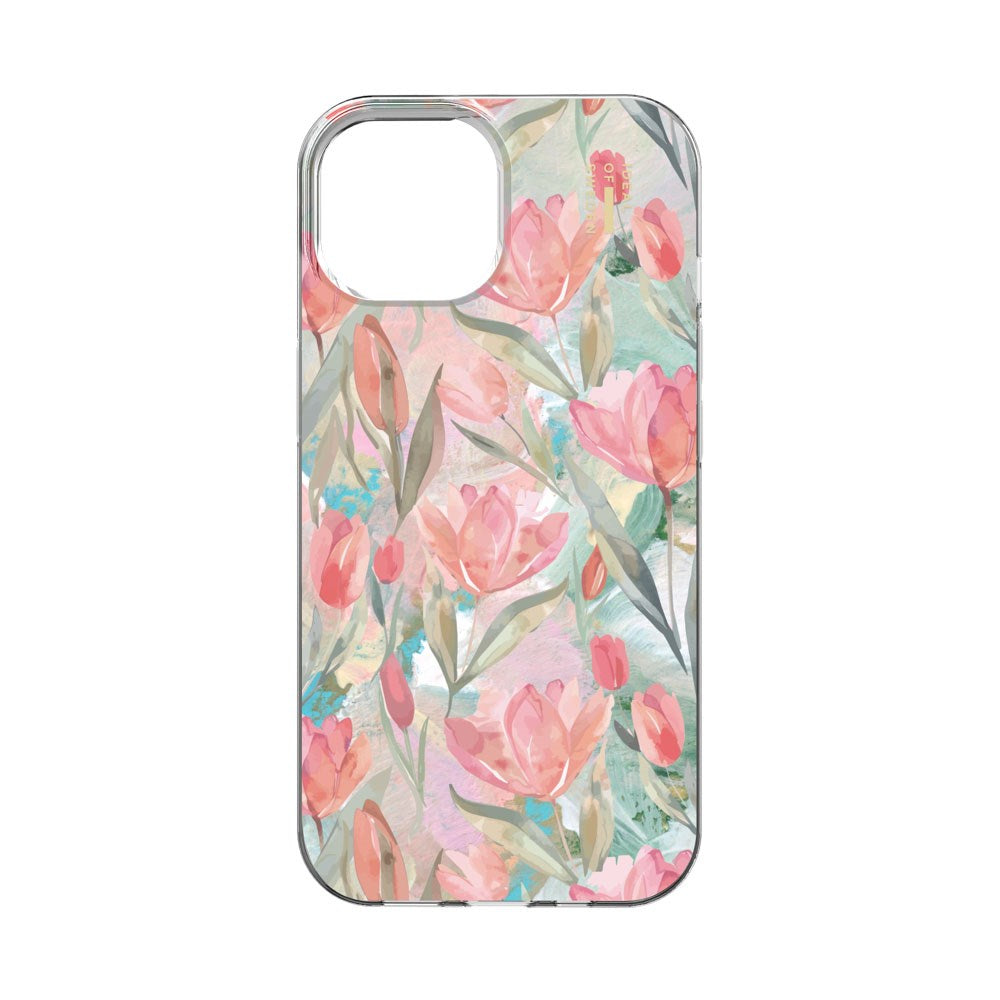 iPhone 17e / 16e / 15 / 14 / 13 iDeal Of Sweden Clear Cover - MagSafe Kompatibel - Tulip Bloom