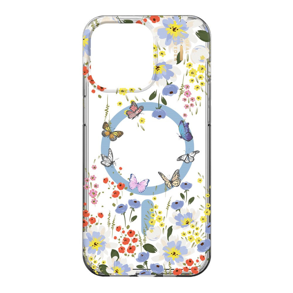 iPhone 15 Pro Max iDeal Of Sweden Clear Case - MagSafe-kompatibel - Artistic Garden