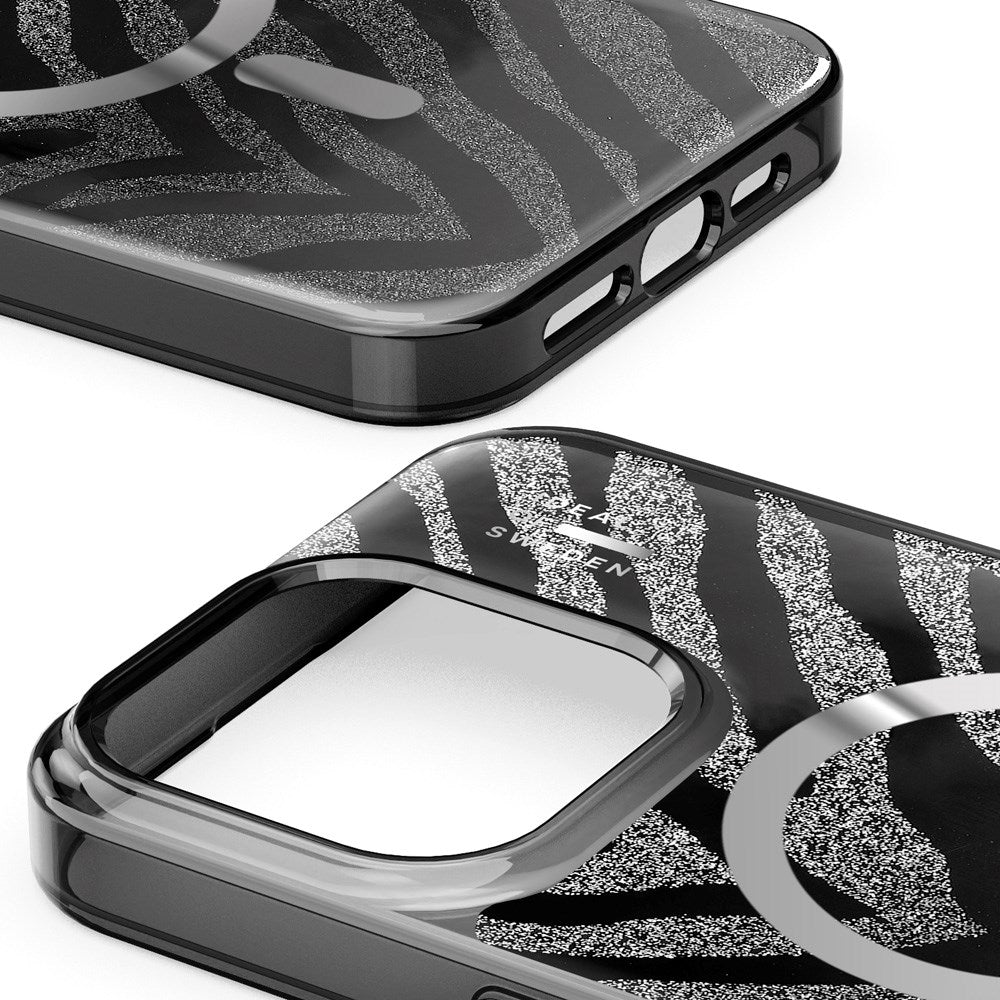 iPhone 15 Pro Max iDeal Of Sweden Clear Cover - MagSafe Kompatibel - Zebra Mystique
