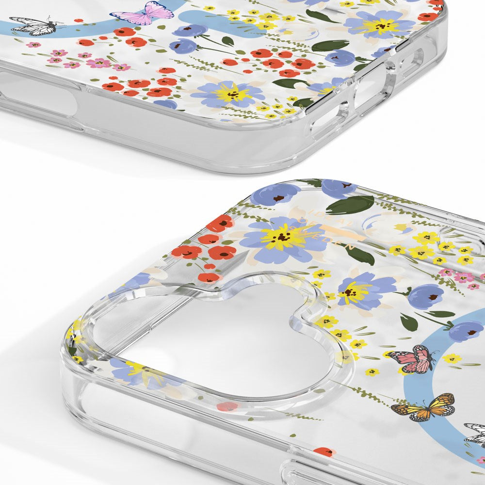 iPhone 16 iDeal Of Sweden Clear Case - MagSafe-kompatibel - Artistic Garden