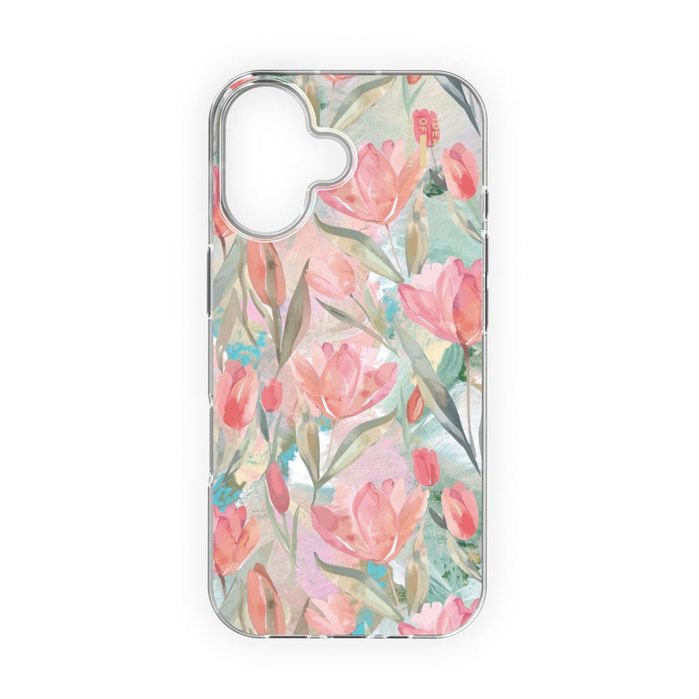 iPhone 16 iDeal Of Sweden Clear Cover - MagSafe Kompatibel - Tulip Bloom