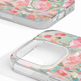 iPhone 16 Pro iDeal Of Sweden Clear Cover - MagSafe Kompatibel - Tulip Bloom