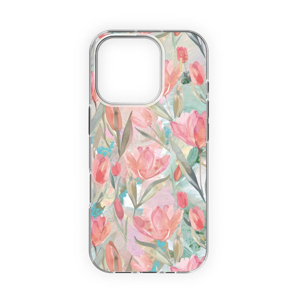iPhone 16 Pro iDeal Of Sweden Clear Cover - MagSafe Kompatibel - Tulip Bloom