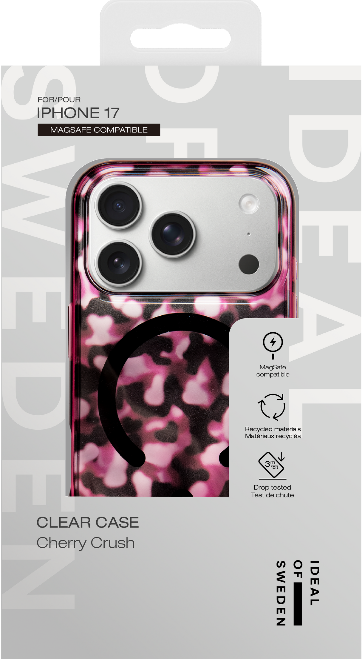 iPhone 17 iDeal Of Sweden Clear Cover - MagSafe Kompatibel - Cherry Crush