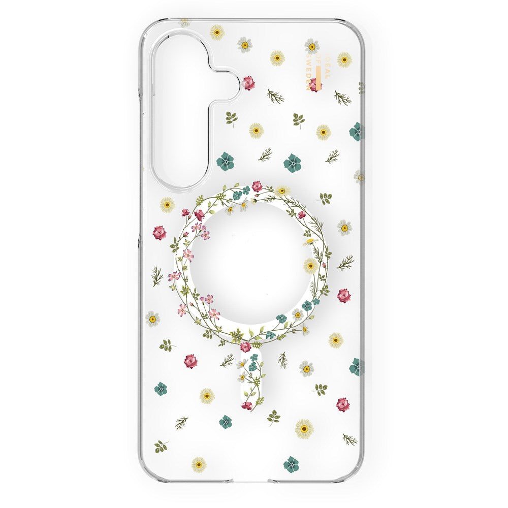 Samsung Galaxy S25 iDeal Of Sweden Clear Case - Trådløs lading - Petite Floral