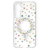 Samsung Galaxy S25 iDeal Of Sweden Clear Case - Trådløs Opladning - Petite Floral