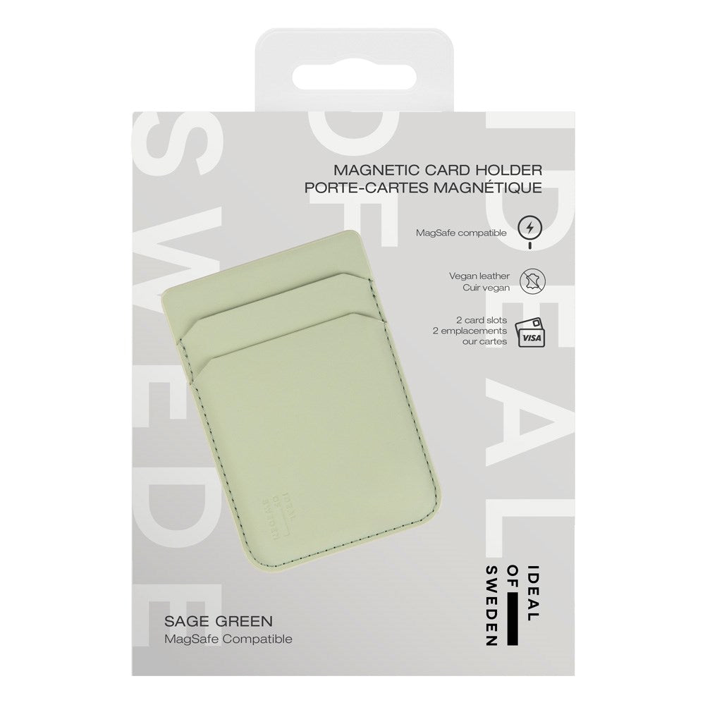 Magnetisk Kortholder fra iDeal Of Sweden  - MagSafe Kompatibel - Sage Green