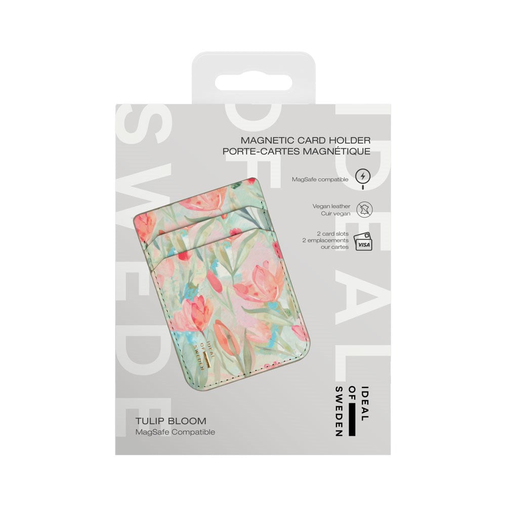 Magnetisk Kortholder fra iDeal Of Sweden  - MagSafe Kompatibel - Tulip Bloom