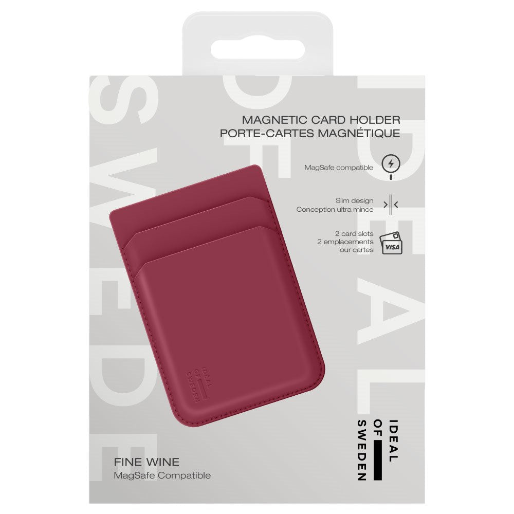 Magnetisk Kortholder fra iDeal Of Sweden  - MagSafe Kompatibel - Fine Wine