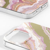 iPhone 17e / 16e / 15 / 14 / 13 iDeal Of Sweden Mirror Cover - Agate Halo