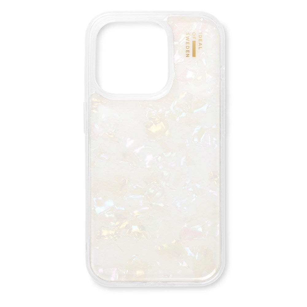 iPhone 15 iDeal Of Sweden Pearlized deksel - Hvit