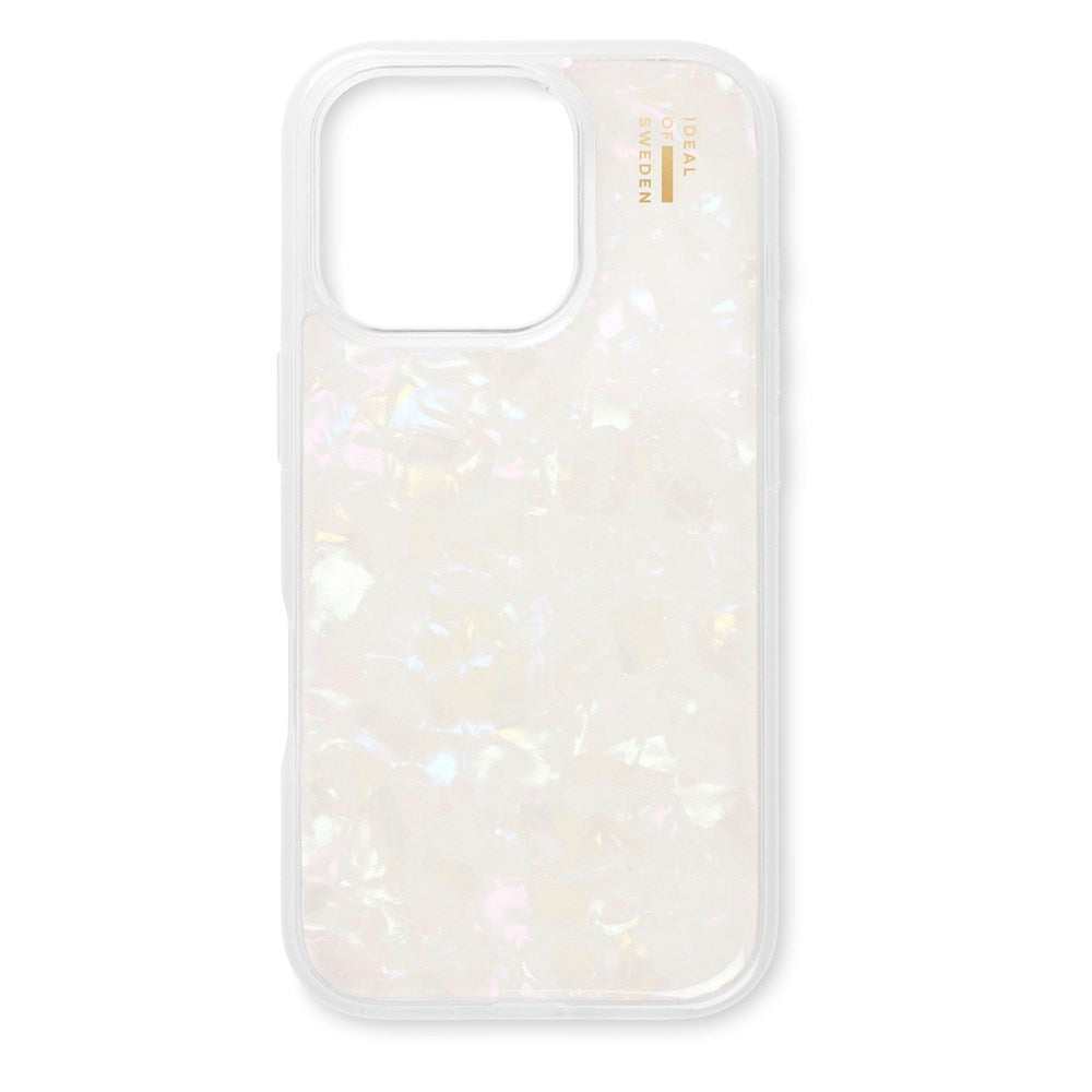 iPhone 16 Pro iDeal Of Sweden Pearlized deksel - Hvit