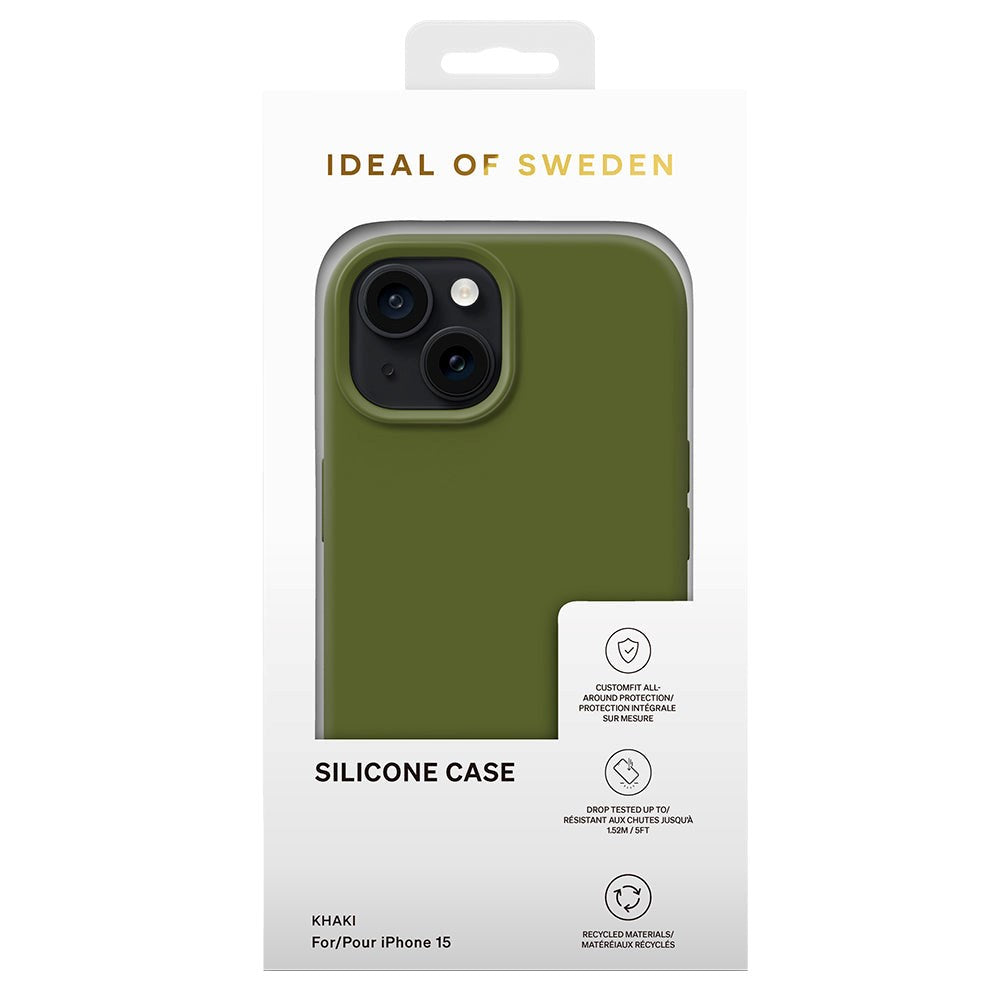 iDeal Of Sweden iPhone 15 Silikondeksel - Khaki