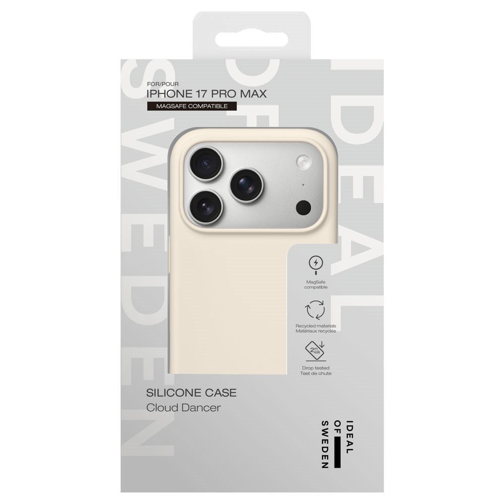 iPhone 17 Pro Max iDeal Of Sweden Silikone Cover - MagSafe Kompatibelt - Cloud Dancer
