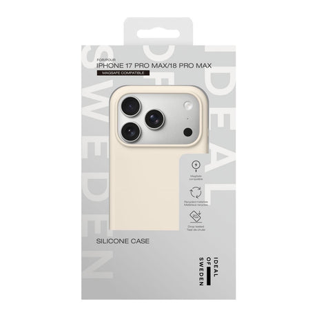 iPhone 18 Pro Max / 17 Pro Max iDeal Of Sweden Silikone Cover - MagSafe Kompatibelt - Cloud Dancer