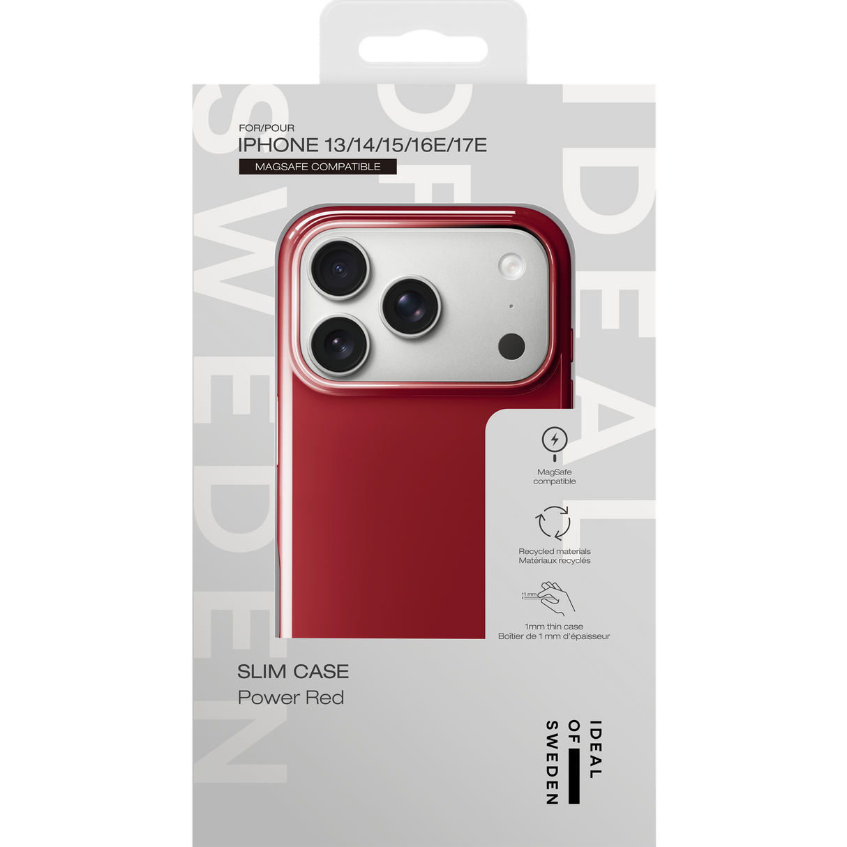 iPhone 17e / 16e / 15 / 14 / 13 iDeal of Sweden Slim Cover - MagSafe Kompatibel - Power Red