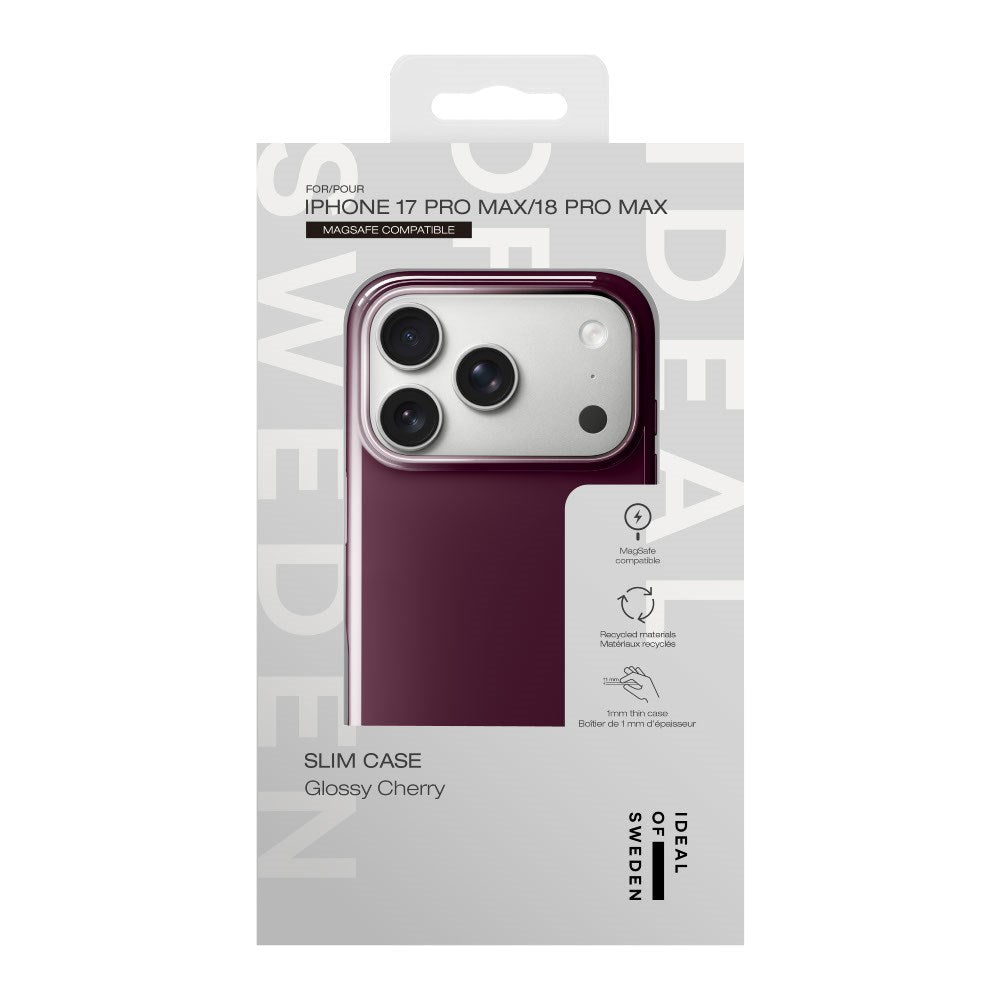 iPhone 18 Pro Max / 17 Pro Max iDeal of Sweden Slim Cover - MagSafe Kompatibel - Glossy Cherry