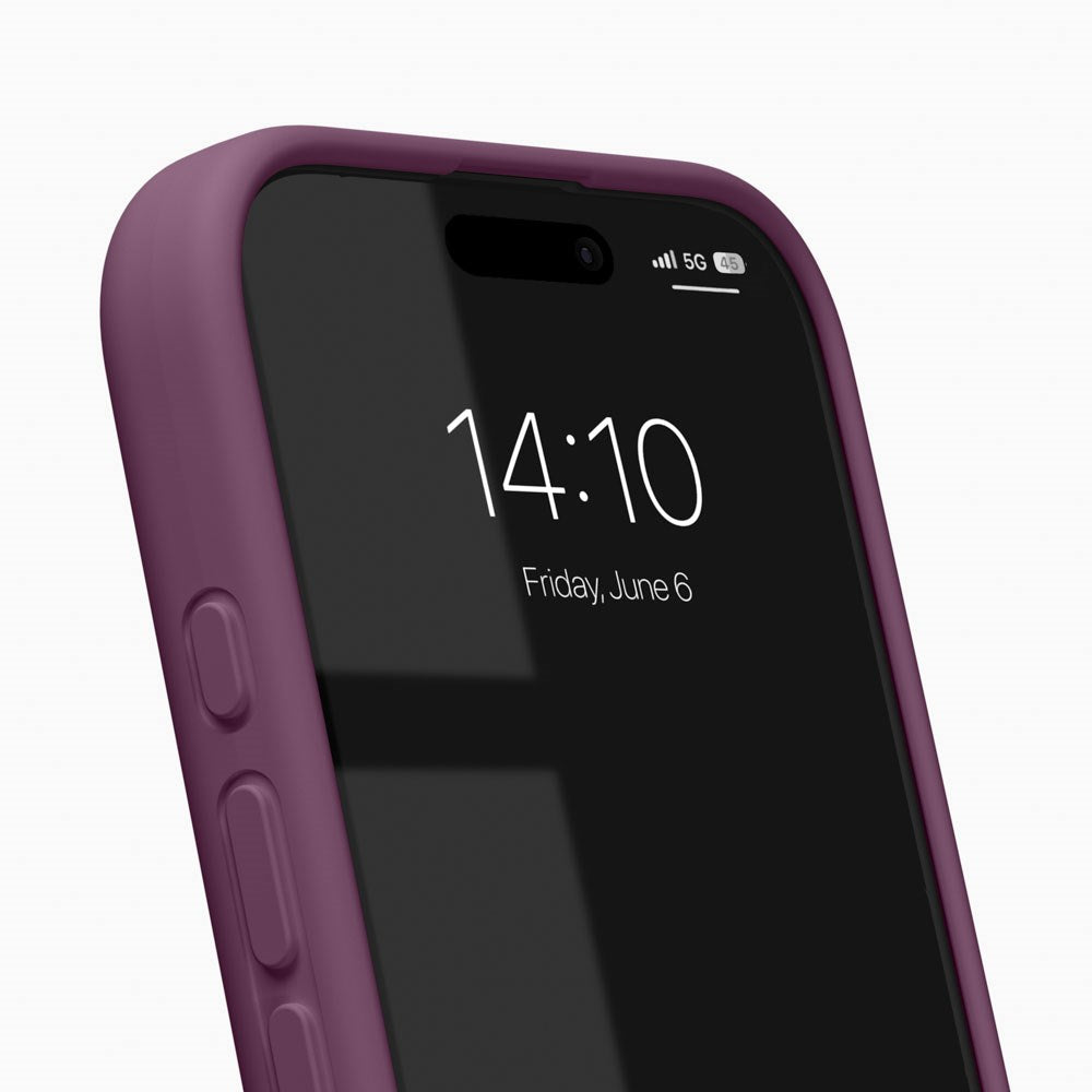 iPhone 16 iDeal of Sweden Soft Swirl Silikone Cover - MagSafe Kompatibel - Velvet Plum