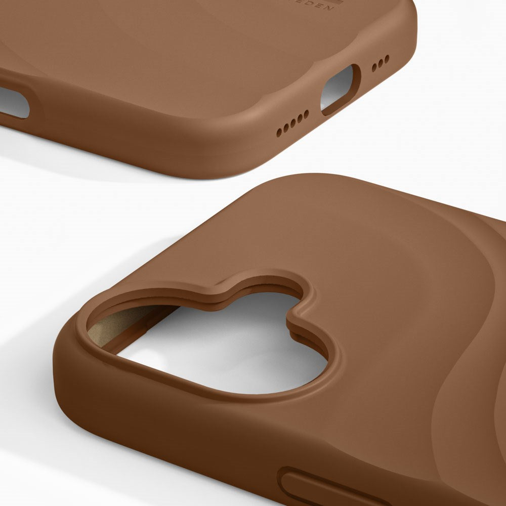 iPhone 16 iDeal of Sweden Soft Swirl Silikone Cover - MagSafe Kompatibel - Salted Caramel