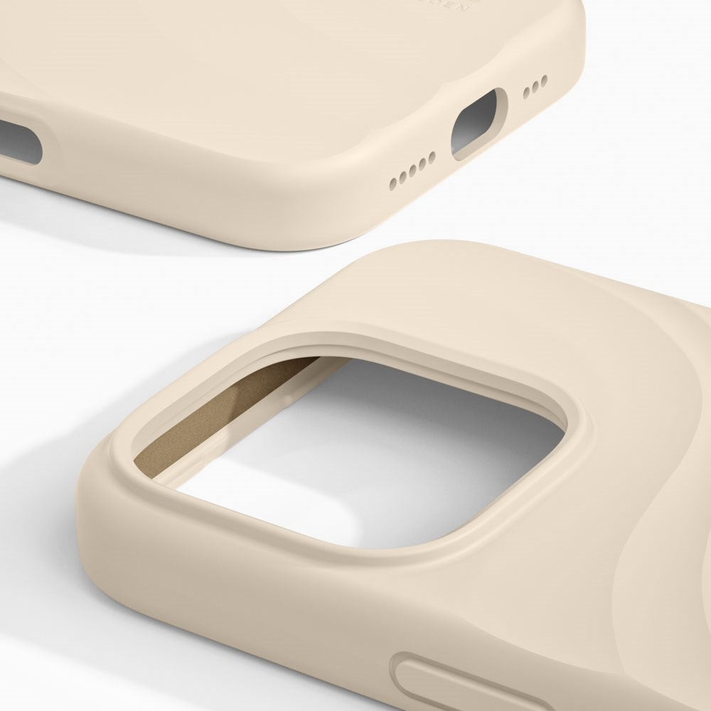 iPhone 16 Pro iDeal of Sweden Soft Swirl Silikone Cover - MagSafe Kompatibel - Cloud Dancer