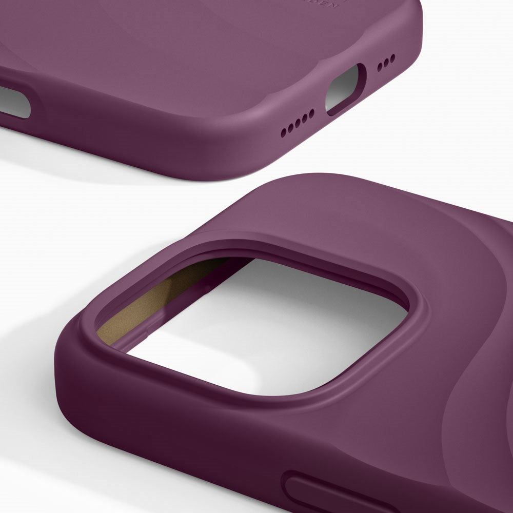 iPhone 16 Pro iDeal of Sweden Soft Swirl Silikone Cover - MagSafe Kompatibel - Velvet Plum