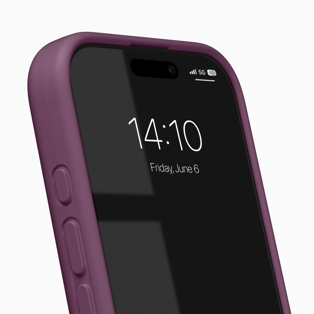 iPhone 16 Pro iDeal of Sweden Soft Swirl Silikone Cover - MagSafe Kompatibel - Velvet Plum