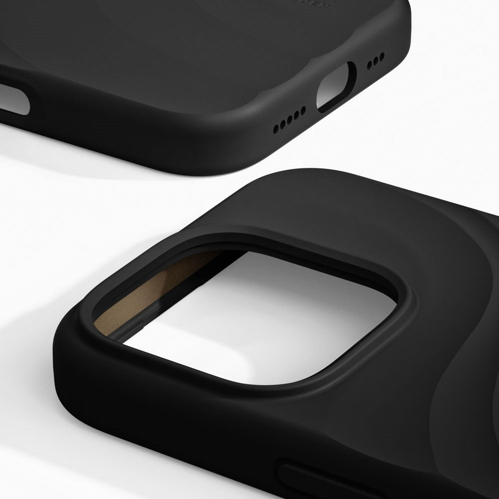 iPhone 16 Pro iDeal of Sweden Soft Swirl Silikone Cover - MagSafe Kompatibel - Velvet Black