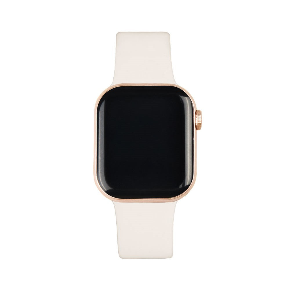 Apple Watch (38/40/SE/41/42mm) iDeal of Sweden Silikonerem - Str. M/L - Cloud Dancer