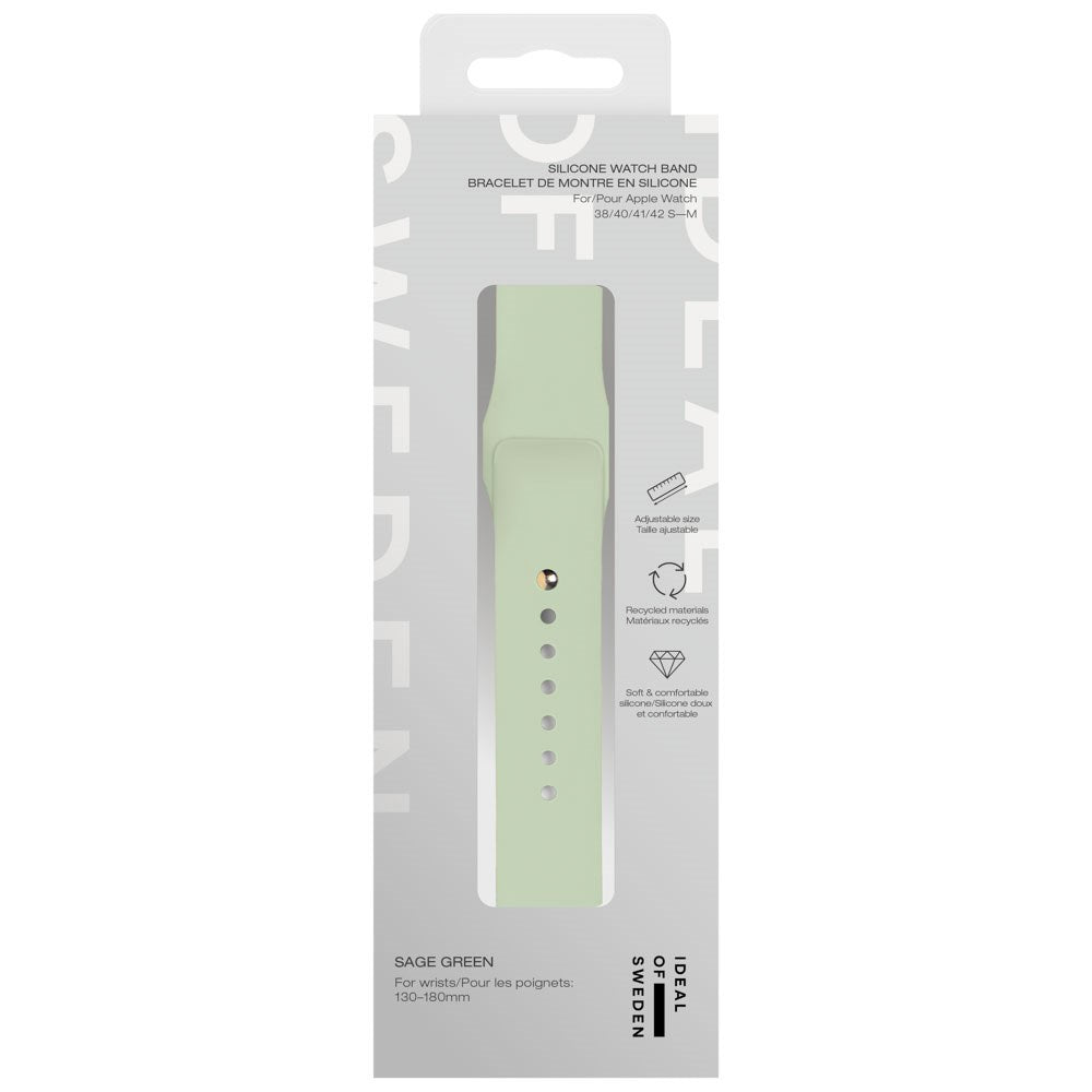 Apple Watch (38/40/SE/41/42mm) iDeal of Sweden Silikonerem - Str. S/M - Sage Green