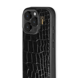 iPhone 16 Pro Max iDeal Of Sweden Vegan Lærveske - MagSafe-kompatibel - Svart Croco