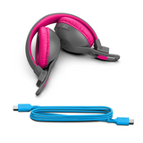 On-Ear trådløse barnehodetelefoner - JLab JBuddies Studio 2 - Grå/rosa