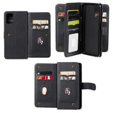 Xiaomi Poco M3 flippdeksel i skinn m. Stor kortholder - svart