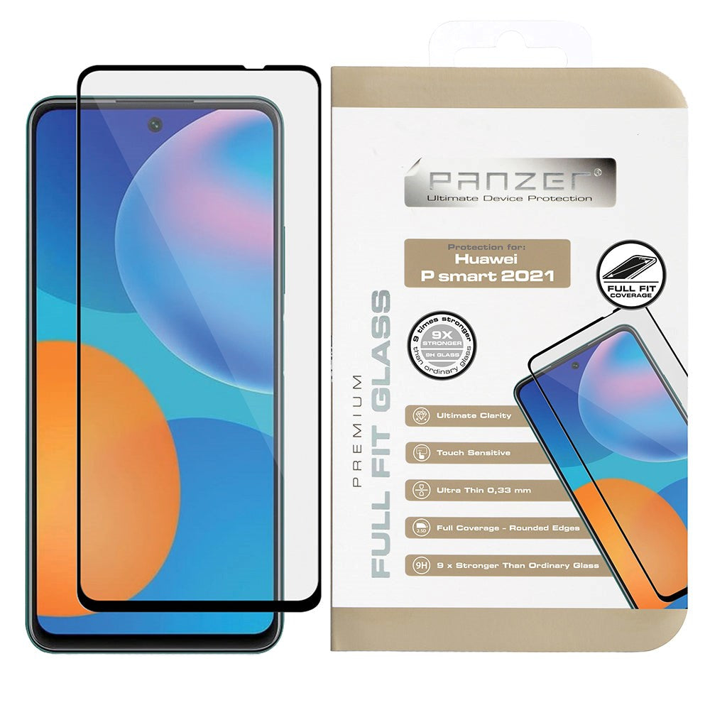 Huawei P Smart (2021) PANZER Premium Full Fit Glass - Svart ramme