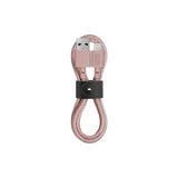 Native Union beltekabel USB-A til Lightning m. Skinnspenne 1,2 meter - Rose