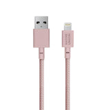 Native Union beltekabel USB-A til Lightning m. Skinnspenne 1,2 meter - Rose