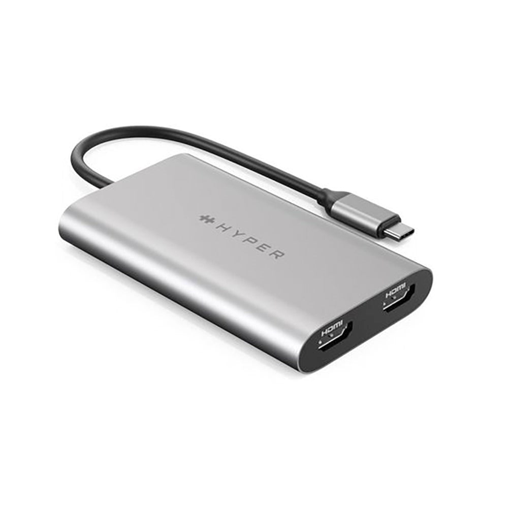 Hyperdrive USB-C til 2 x HDMI Adapter - Sølv