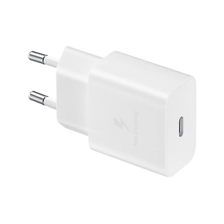 Original Samsung Fast Charger 15W Vegglader m. USB-C til USB-C-kabel - Hvit