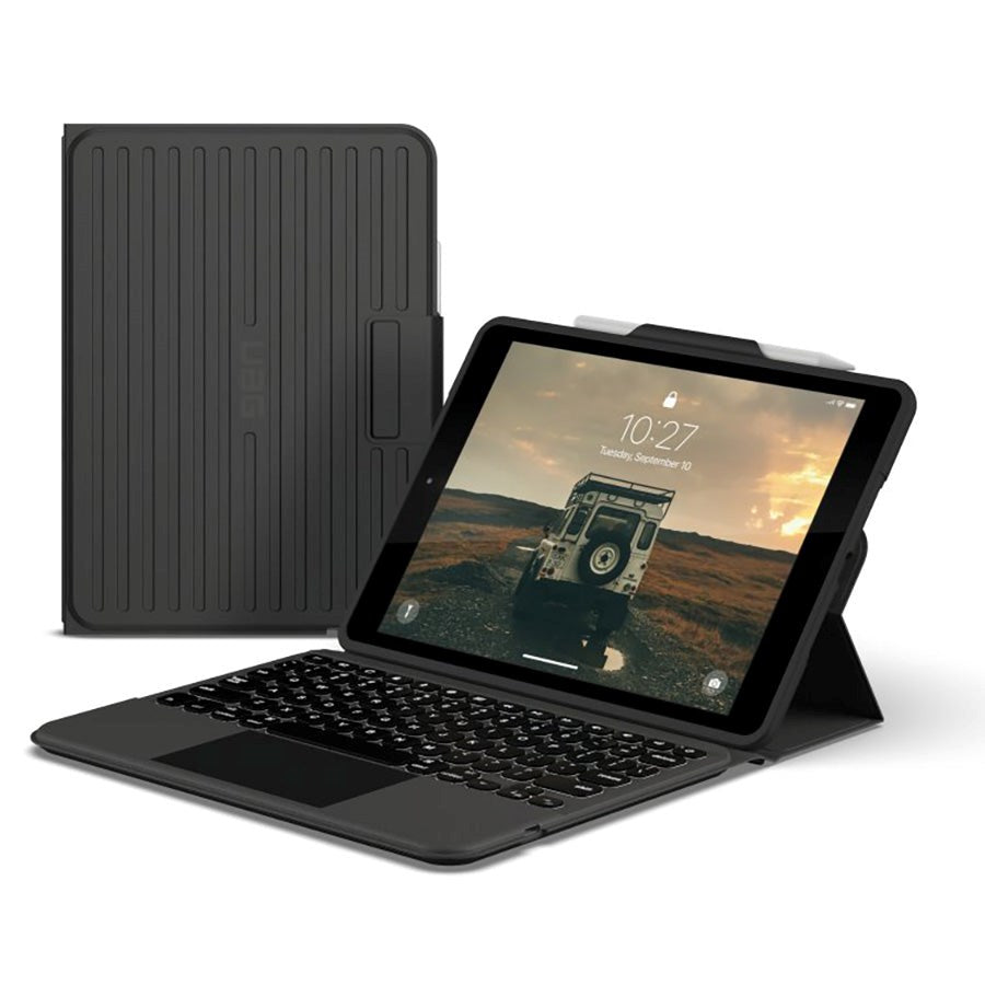 iPad 10.2" (2021 / 2020 / 2019) Urban Armor Gear - UAG - Robust veske med tastatur og styreflate - Nordic Layout - Svart