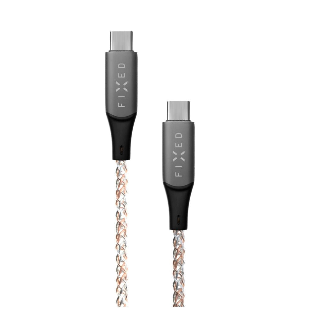 Fast lysende LED USB-C til USB-C-kabel 60W 1,2 m - Flerfarget