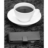 RadiCover Samsung Galaxy S22 - Vegansk Læder Flip Cover - 86% Strålingsbeskyttelse - Sort