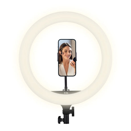 T'NB Influence Pro 14" RGBWW LED-ringlys - inkl. Justerbart stativ og oppbevaringsvesker - Svart