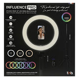 T'NB Influence Pro 14" RGBWW LED-ringlys - inkl. Justerbart stativ og oppbevaringsvesker - Svart